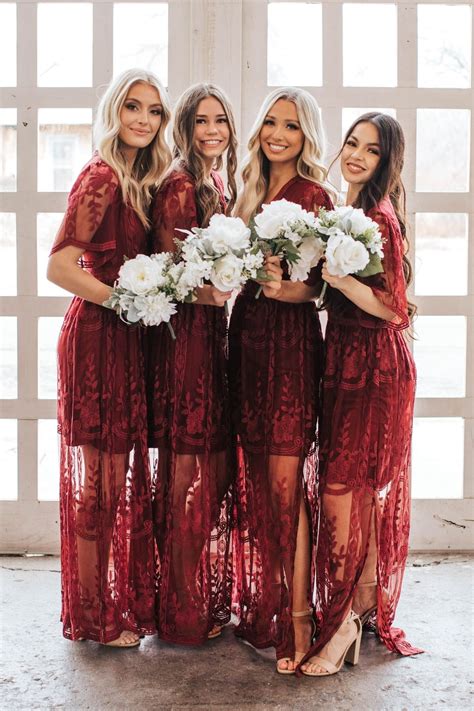 burgundy bridesmaid dresses high street.